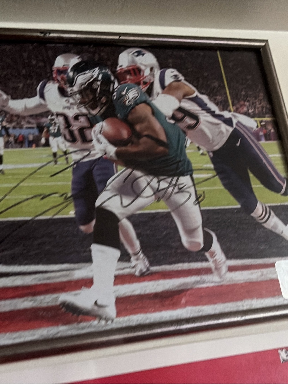 Autograph Framed Sports Photo in Green and White